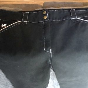 Piper Women’s Equestrian Horse Riding Pants BLACK Size 36 REG.Great Cond belted.